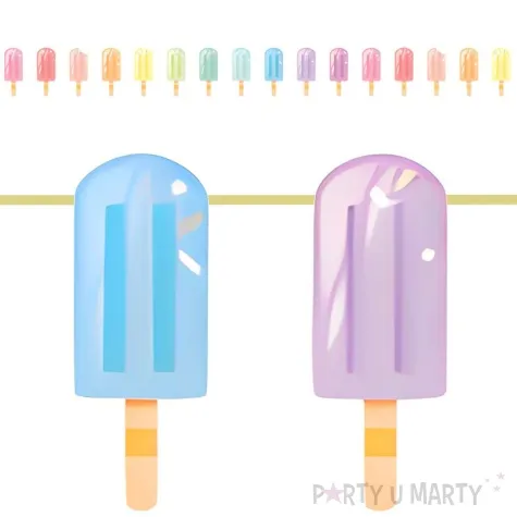 baner flagi crazy cake lody na patyku amscan 180 cm