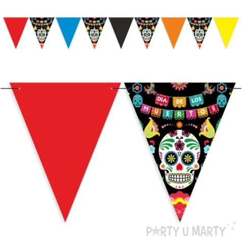 baner flagi dia de los muertos czarny 3 6 m