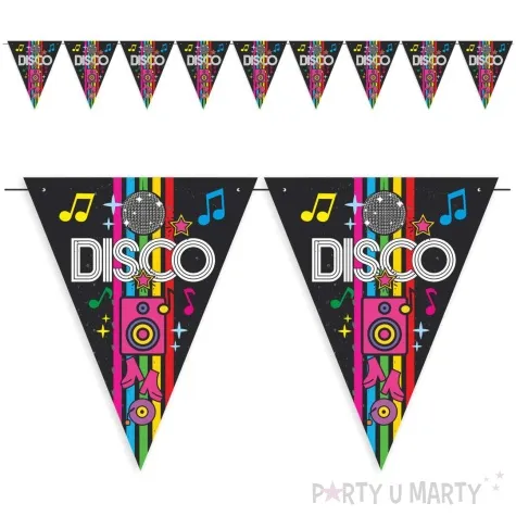 baner flagi disco party czarny 3 6 m