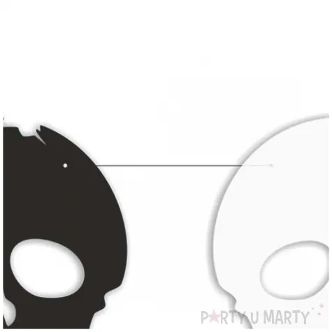 baner flagi halloween czaszki czarno bialy 2 5 m