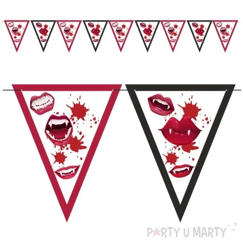 baner flagi halloween i krwawe usta 3 6 m
