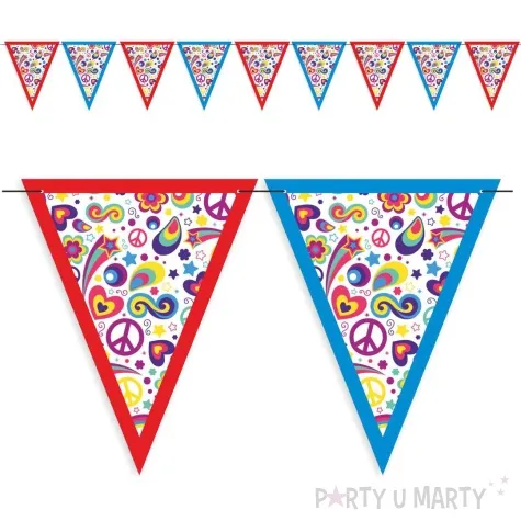 baner flagi hippisowskie symbole mix 3 6 m