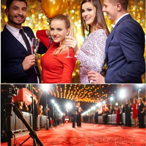 baner flagi hollywood party 3 6 m
