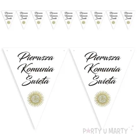 baner flagi i komunia swieta napis 3 6 m