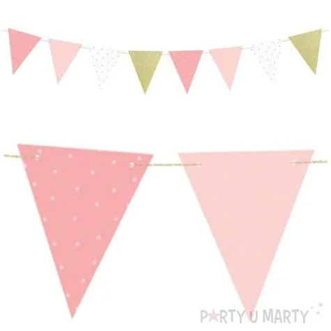 baner flagi kolorowy mix kropki partydeco 130 cm