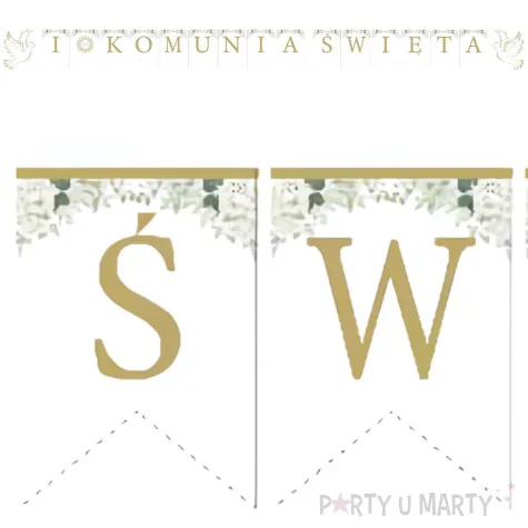 baner flagi komunia swieta golebie zloty jix 3 m