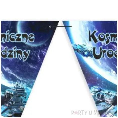 baner flagi kosmiczne urodziny 3 6 m