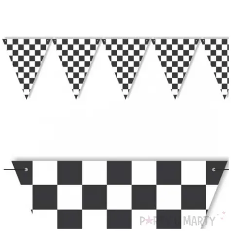 baner flagi krata wyscigi bialo czarny diy 3 6 m
