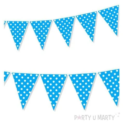 baner flagi kropki blekitny dekoracjepolska 200 cm