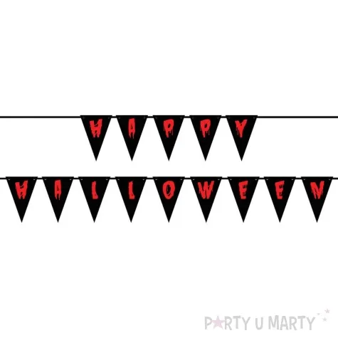 baner flagi krwawe happy halloween czarno czerwony congee 5 m