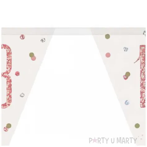 baner flagi liczba 13 bialo rozowy unique 2 74 m