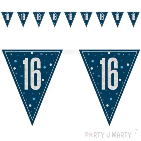 baner flagi liczba 16 granatowy unique 2 74 m