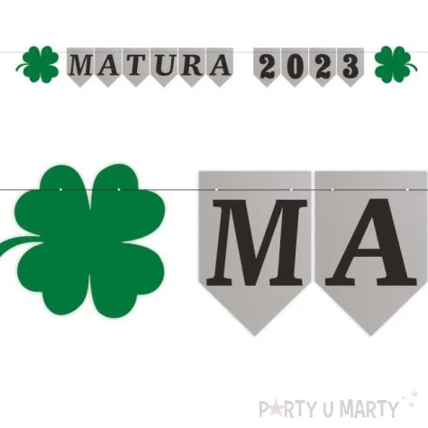 baner flagi matura 2023 srebrny diy 2 5 m