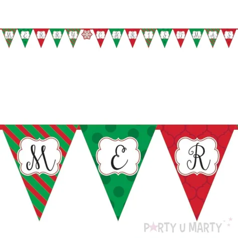 baner flagi merry christmas amscan 380 cm