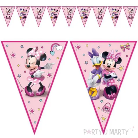 baner flagi myszka minnie rozowy procos 230 cm