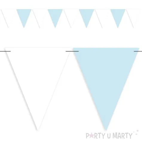 baner flagi party w dwoch kolorach bialo blekitny 3 6 m