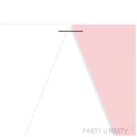 baner flagi party w dwoch kolorach bialo rozowy 3 6 m