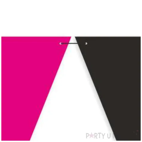 baner flagi party w dwoch kolorach rozowo czarne 3 6 m