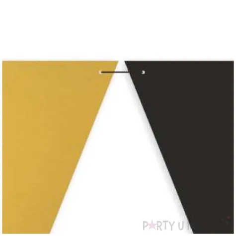 baner flagi party w dwoch kolorach zloto czarne 3 6 m