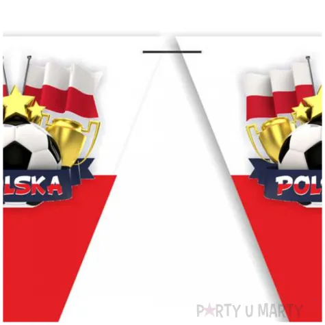 baner flagi pilka nozna polska z pucharem bialo czerwoni 3 6 m