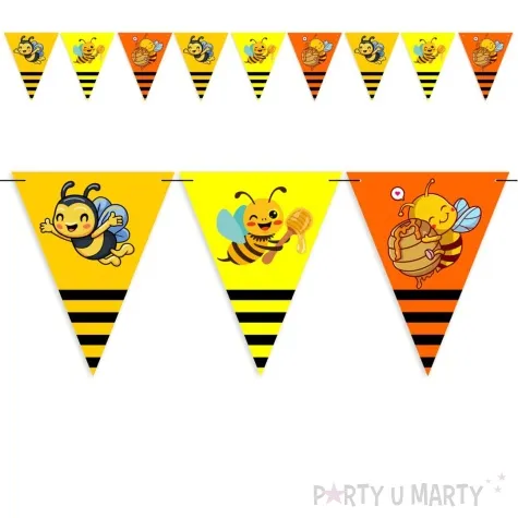 baner flagi pszczolki prymulki mix diy 3 6 m
