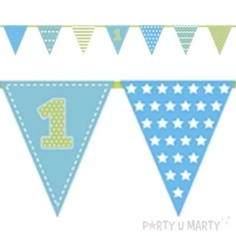 baner flagi roczek blekitny partydeco 135 cm