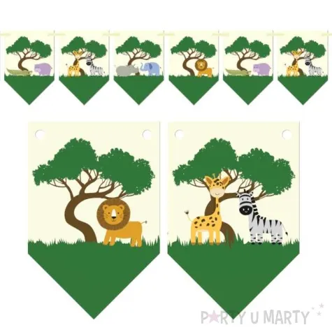 baner flagi safari zwierzeta congee 3 m