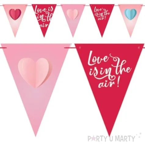 baner flagi serca love is in the air mix godan 270 cm