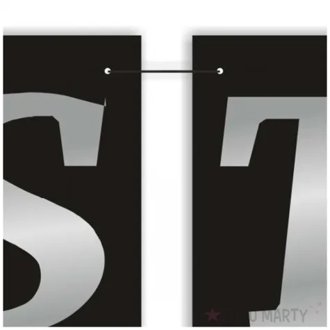 baner flagi studniowka 2025 czarno srebrny diy 2 5 m