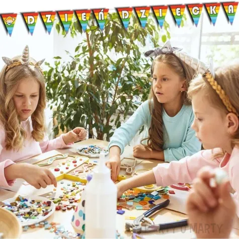 baner flagi teczowy dzien dziecka diy 4 m