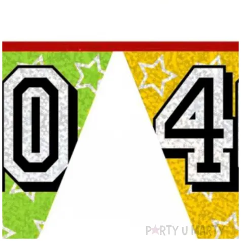 baner flagi urodziny holograficzne 40 boland 8 m