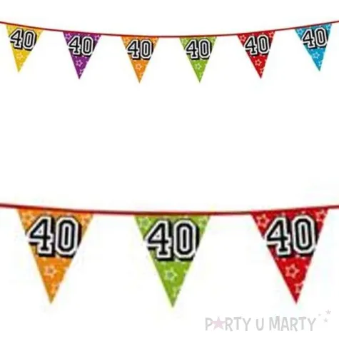 baner flagi urodziny holograficzne 40 boland 8 m