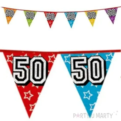 baner flagi urodziny holograficzne 50 boland 8 m