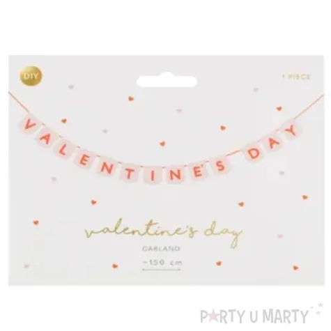 baner flagi valentines day walentynki partydeco 150 cm