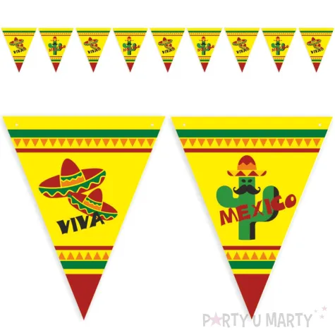 baner flagi viva mexico zolty 3 6 m