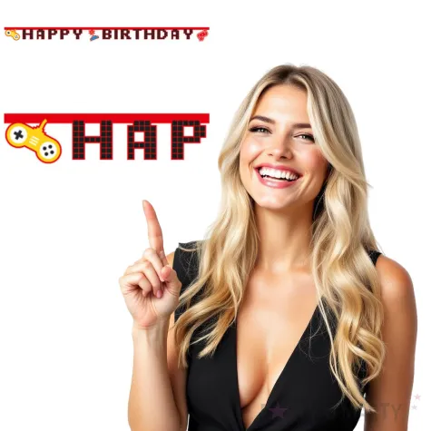 baner gaming party happy birthday procos 200 cm