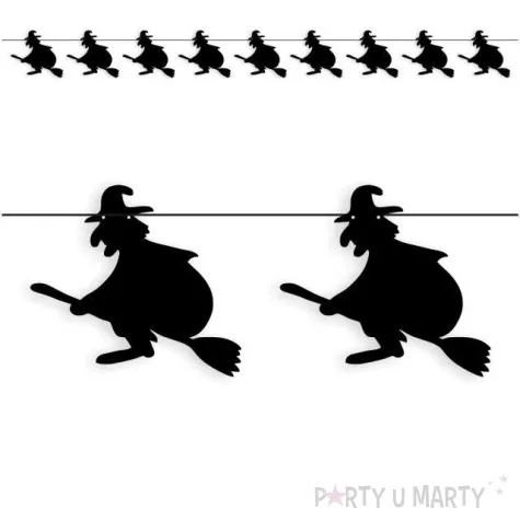 baner halloween czarownice czarny 3 6 m