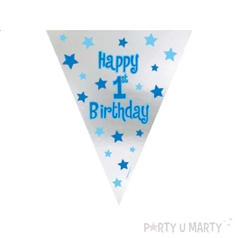 baner happy 1st birthday 3 6 m x 25 4 cm 1szt