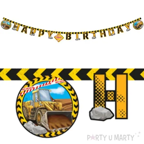 baner happy birthday construction budowa procos 200 cm