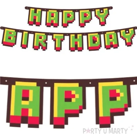 baner happy birthday gaming party godan 160 cm