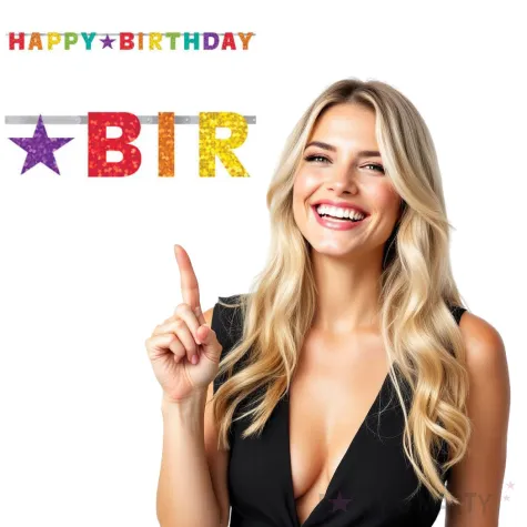 baner happy birthday gwiazda holo mix amscan 230 cm