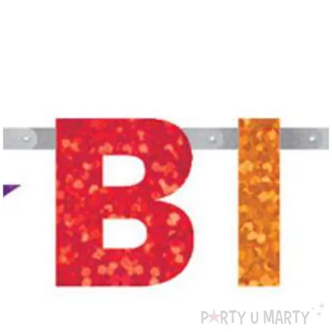 baner happy birthday gwiazda holo mix amscan 230 cm