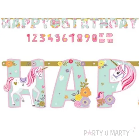 baner happy birthday jednorozec amscan 320 cm