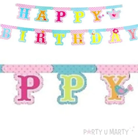 baner happy birthday ksiezniczka rozowy mix godan