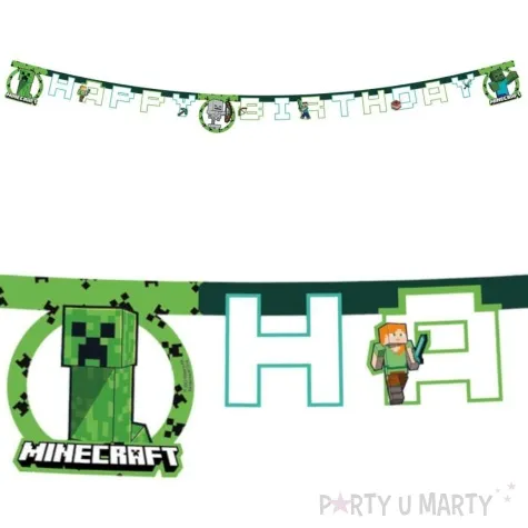 baner happy birthday minecraft procos 200 cm