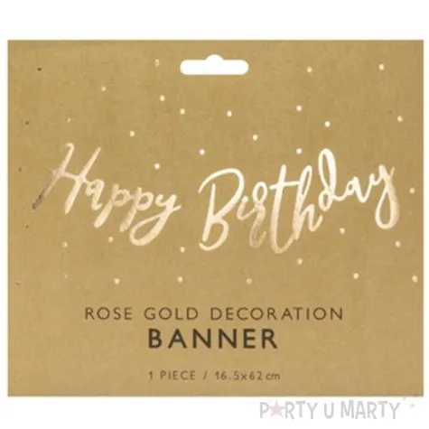 baner happy birthday partydeco 62x16 5 cm