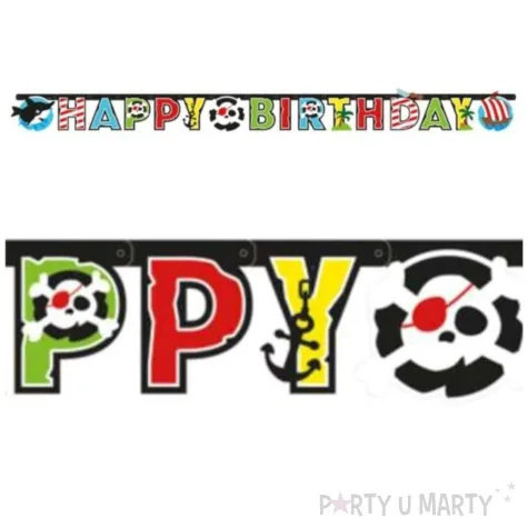 baner happy birthday piracki amscan mix 180 cm