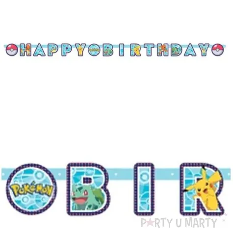 baner happy birthday pokemony amscan 218 cm