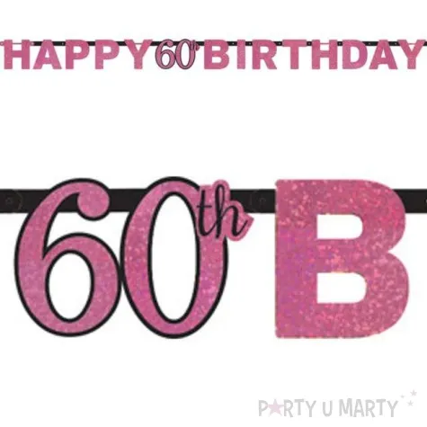 baner happy birthday rozowy amscan 213 cm