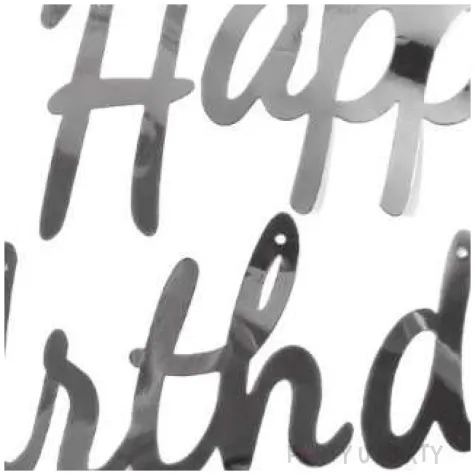 baner happy birthday srebrny jix